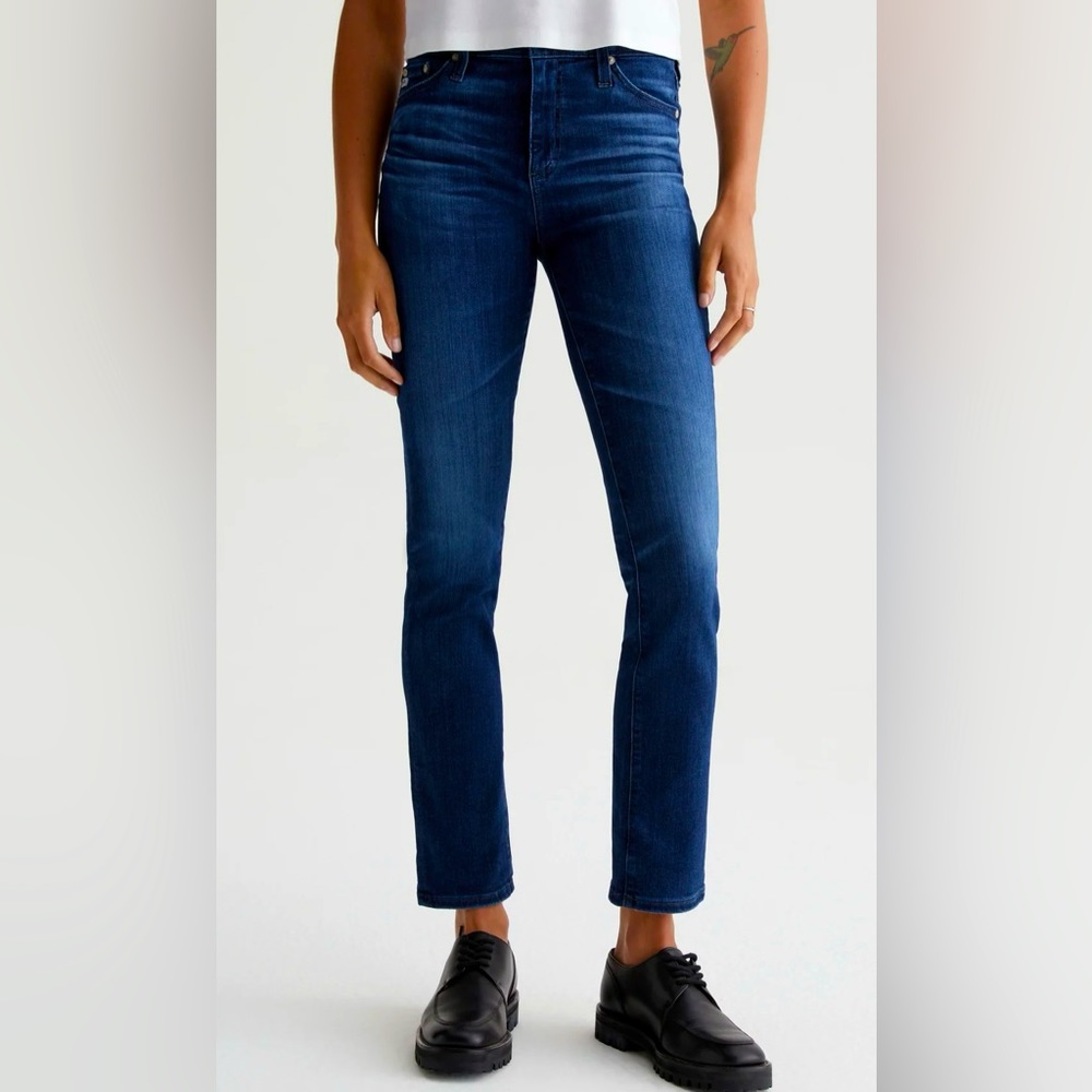 AG Adriano Goldschmied Mari High-Rise Slim Straight Jeans, size 31